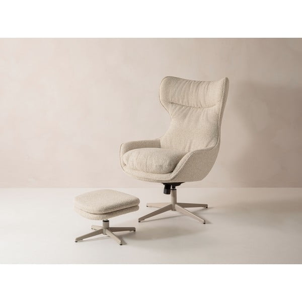 Beež bukleekangast pöörlev tool koos jalatoega Kenzi - Micadoni-image-3