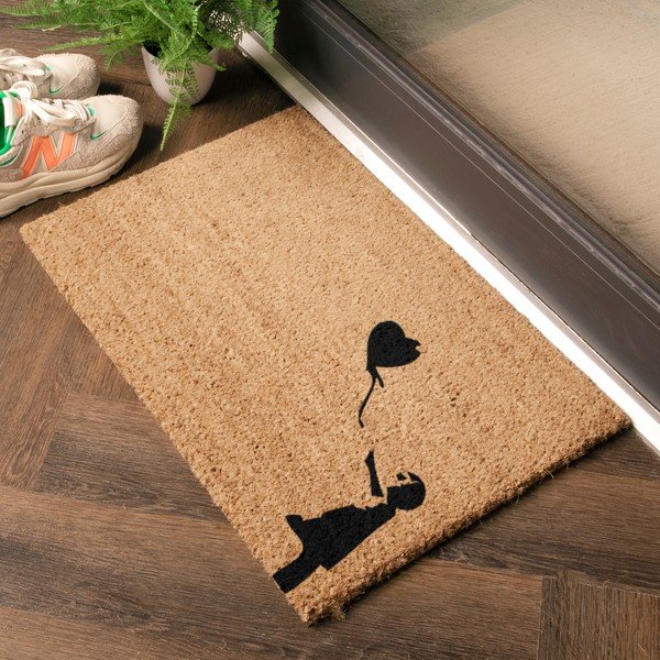 Kookoskiududest matt 40x60cm Girl With a Ballon - Artsy Doormats-image-1