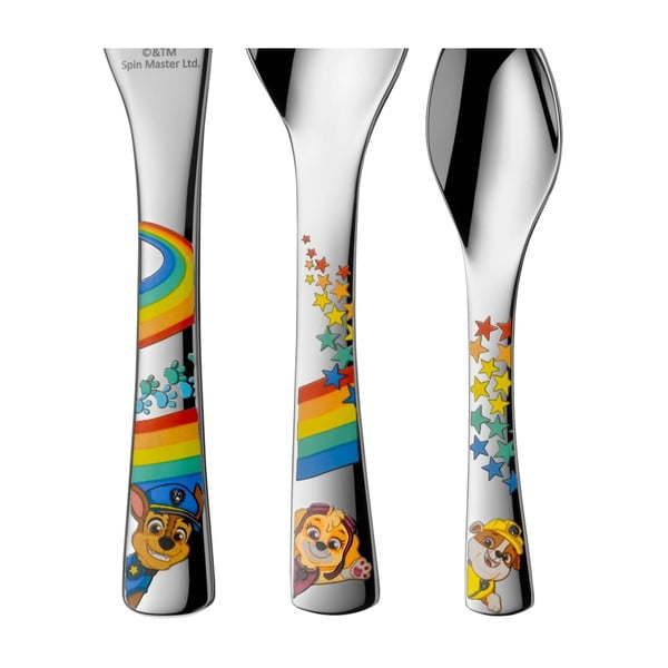 4-osaline laste roostevabast terasest söögiriistade komplekt Paw Patrol - WMF-image-1