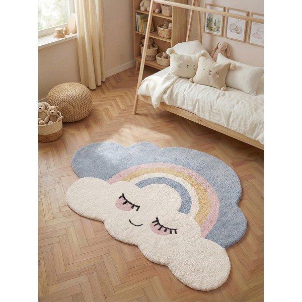Kreemikas pestav/käsitsi kootud puuvillane lastevaip 140x200 cm Snuggle Nappi - Hanse Home-image-1