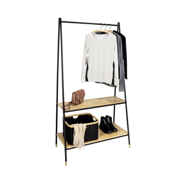Must/loomulik metallist riietehoidja Loft - Wenko-image-2