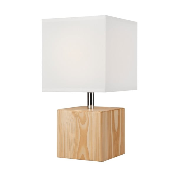 Helepruun laualamp tekstiilist varjuga, kõrgus 29,5 cm Natura - LAMKUR