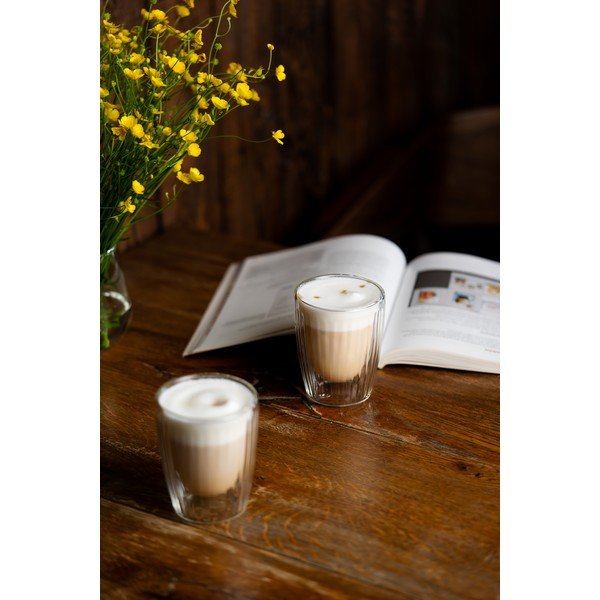 2 klaasist kruusid cappuccino jaoks (250 ml) komplektis Livio Duo - Vialli Design-image-1