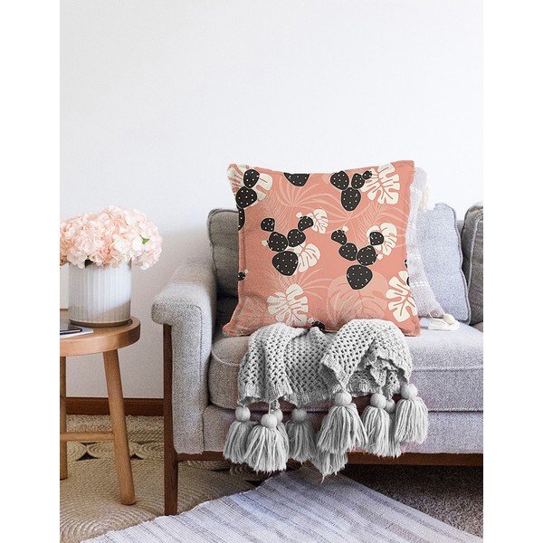 Oranž padjapüür puuvillase šenilliga, 55 x 55 cm - Minimalist Cushion Covers-image-2