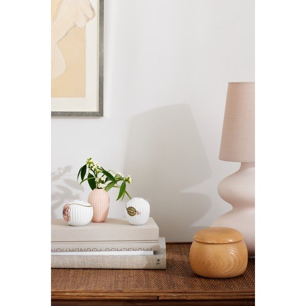 Komplekt 3 miniatuurset portselanist vaasi Poppy Hammershøi - Kähler Design-image-1