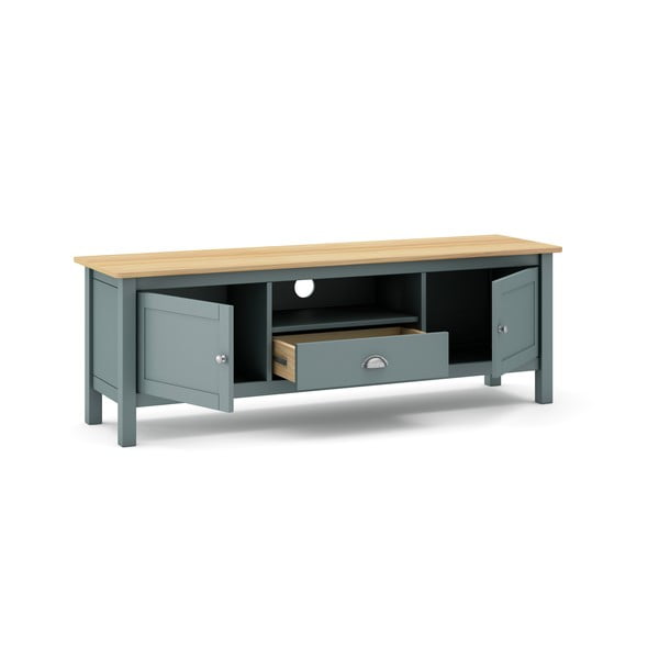 Hallikasroheline männipuidust TV-alus 158x53x40 cm Misti – Marckeric-image-4