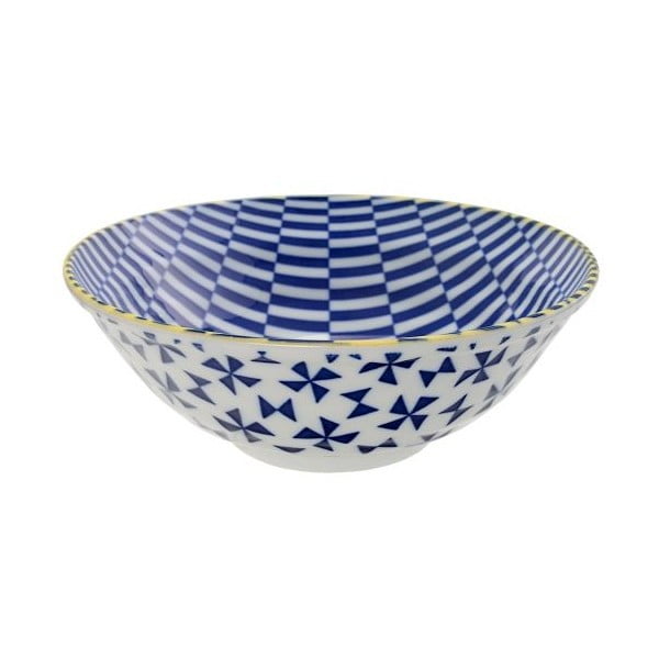 Porcelánová miska Geo Noodle Blue, 21x7,8 cm