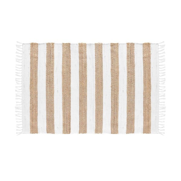 Valge-puiduvärvi vaip 50x80 cm Sagane - douceur d'intérieur-image-3