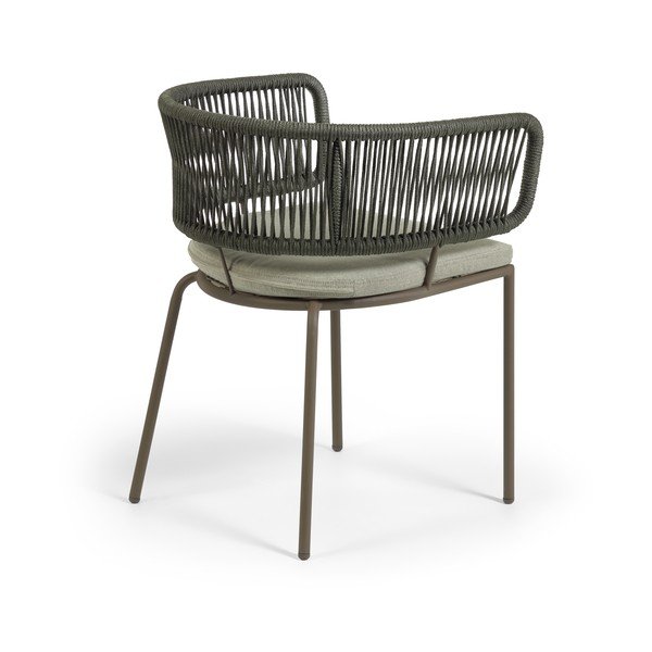 Teraskonstruktsiooniga ja rohelise kudumiga aiatool Nadin - Kave Home-image-3