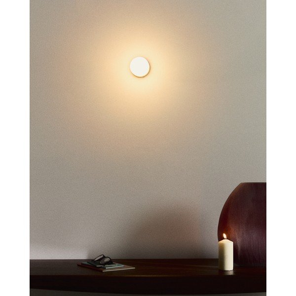 Valge/kuldne metallist seinalamp ø 8 cm Brisia - Kave Home-image-2