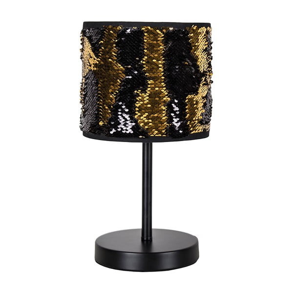 Stolní lampa v černé a zlaté barvě Globen Lighting Bling, ø 18 cm