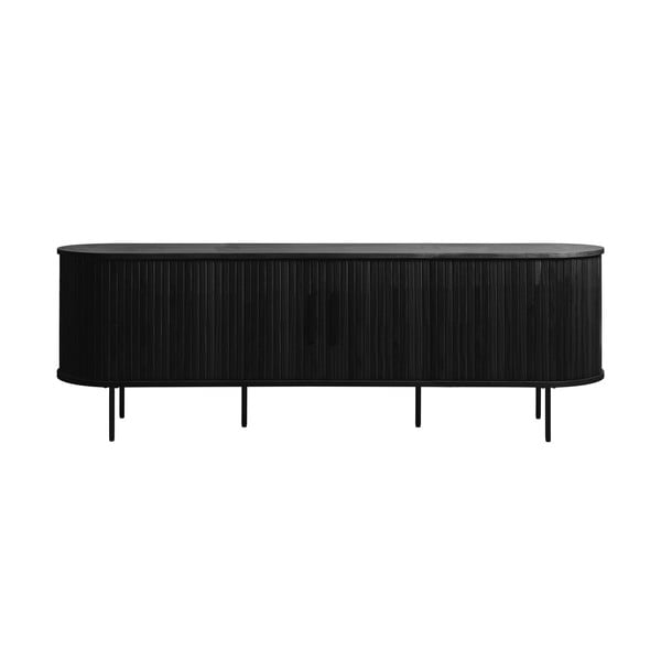 Must tammedekooriga telerilaud 56x180 cm Nola - Unique Furniture