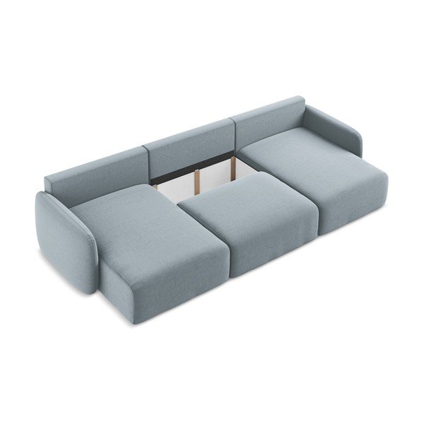 Sinine sametdiivanvoodi/panipaigaga nurgadiivan (U-kujuline) Kalena - Makamii-image-4