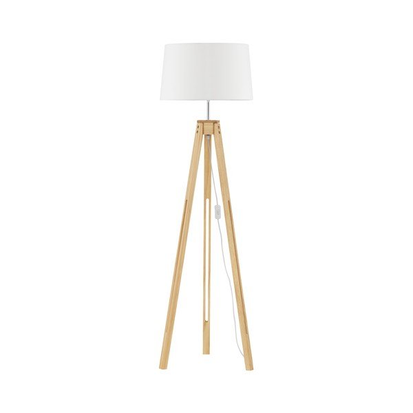 Valge/naturaalne põrandalamp (kõrgus 145 cm) Leroy - Nova Luce