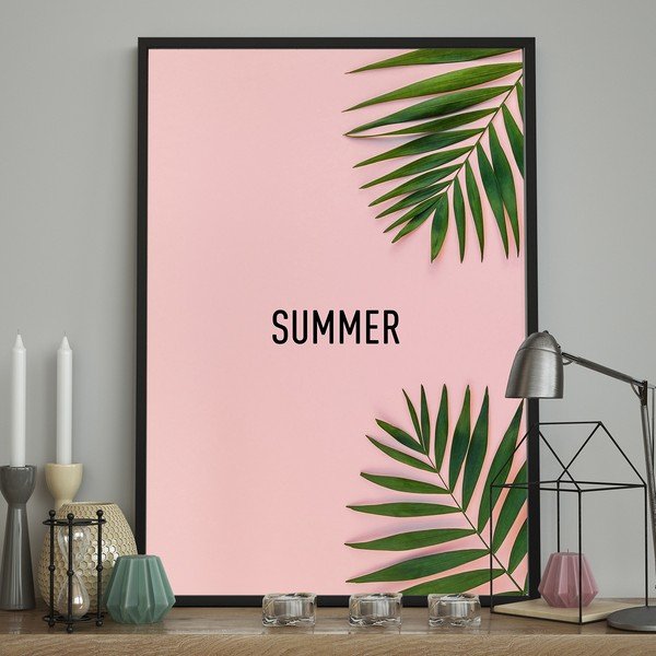 Seinaplakat raamis PINK/SUMMER, 50 x 70 cm Pink Summer - DecoKing-image-1