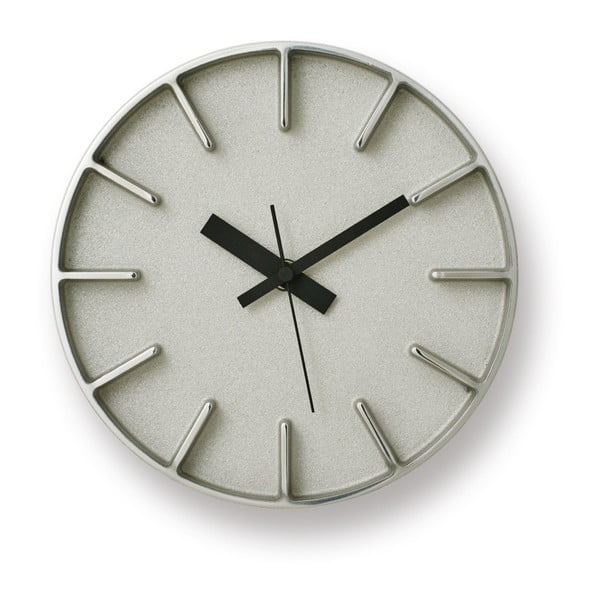 Šedé nástěnné hodiny Lemnos Clock Edge, ⌀ 18 cm
