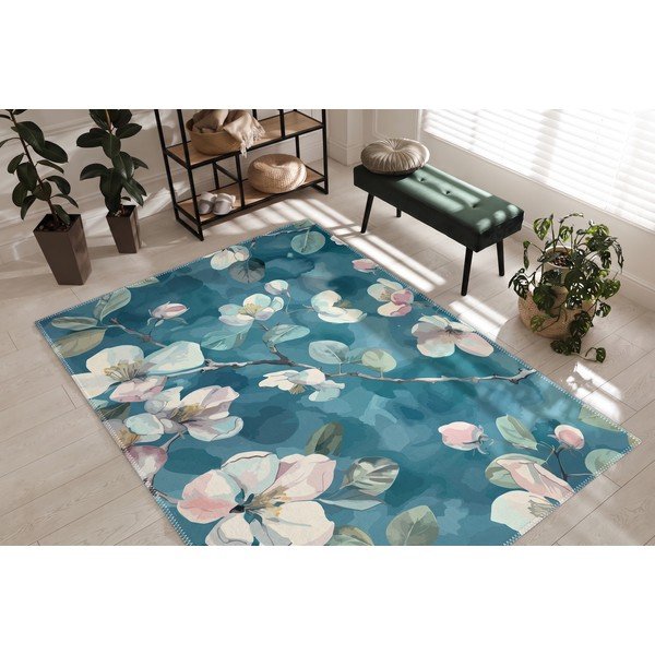 Sinine pestav vaip 50x80 cm Bloom - Vitaus-image-2