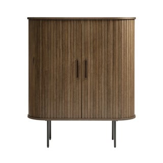 Pruun tammedekooriga lükandustega kummut 100x118 cm Nola – Unique Furniture