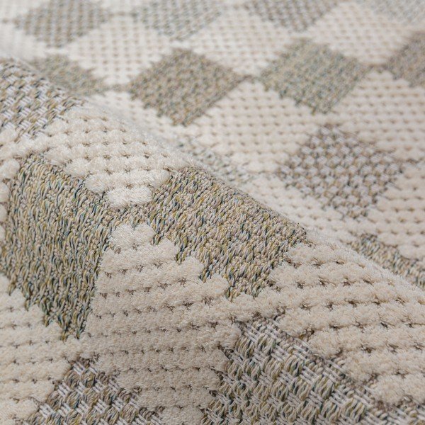 Roheline pestav puuvillaseguga jooksja 80x230 cm Muted Checkerboard - Flair Rugs-image-4