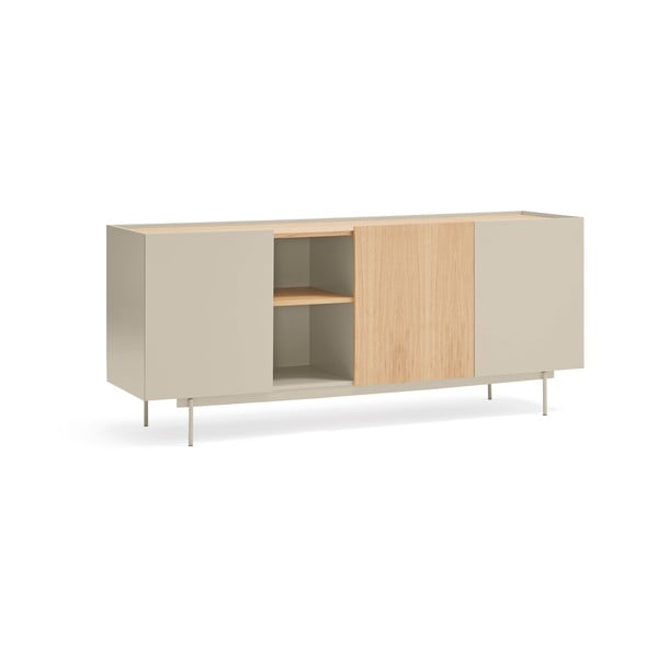 Beež/puiduvärvi tammedekooriga madal kummut 180x78 cm Otto - Teulat-image-1