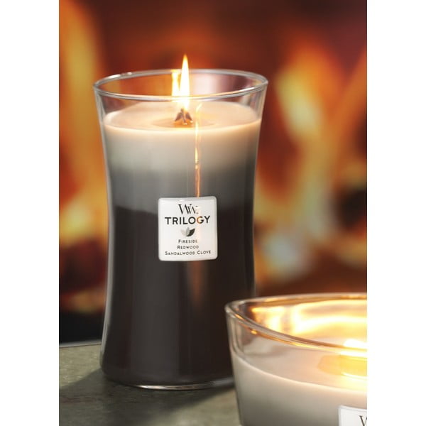 Lõhnaküünal Soe puit, 110 tundi põlemist - WoodWick-image-1