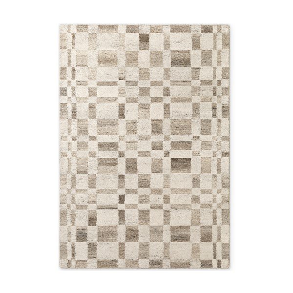 Kreemikas käsitsi kootud villane vaip 120x180 cm Boho 1.0 Structa - Vikosa