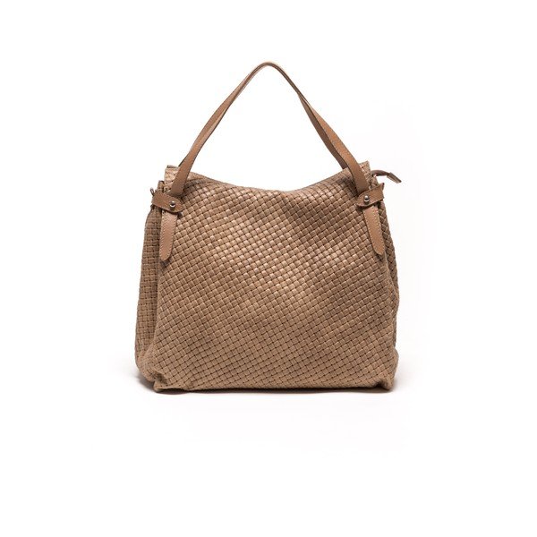 Kožená kabelka Carla Ferreri 861 Fango