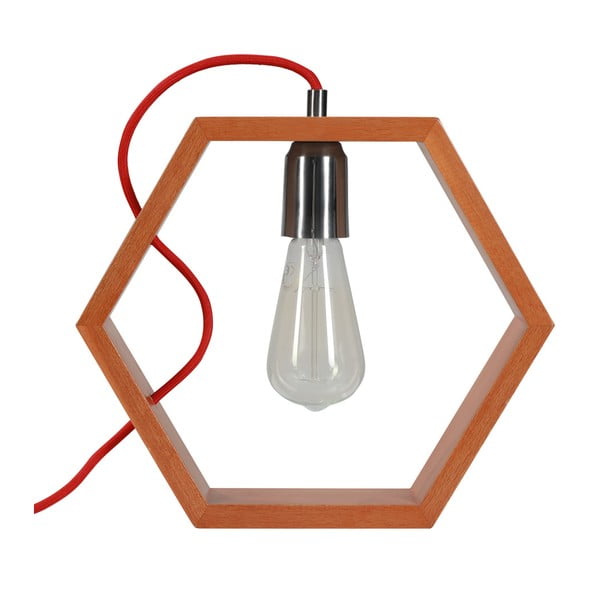 Stolní lampa z habrového dřeva Masivworks Hexagon