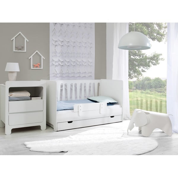 Valge sahtlisse lastevoodi all 60x120 cm - Pinio-image-3