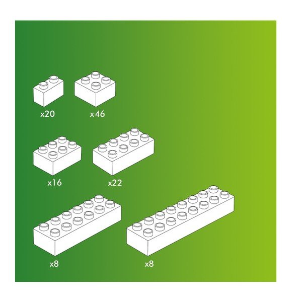 Ehitusklotside komplekt lumepalli rajale, 120 tk - Hubelino-image-1