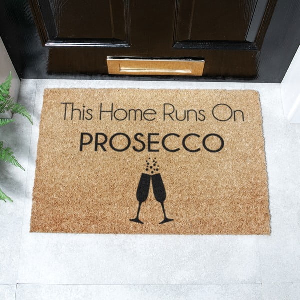 Kookoskiududest matt 40x60cm This Home Runs On Prosecco - Artsy Doormats-image-2