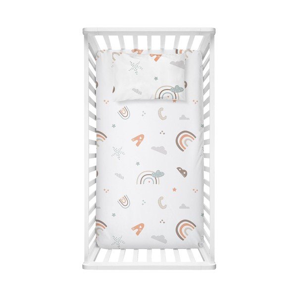 Valge Renforcé puuvillast laste voodipesu 100x150 cm Abc - Mijolnir
