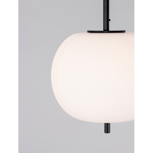 Valge/must klaasist ripplamp ø 30 cm Lato - Nova Luce-image-1