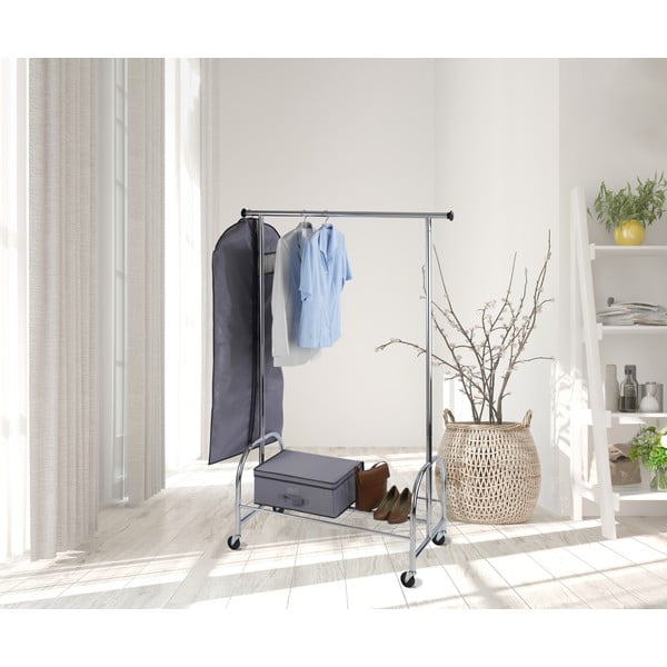 Metallist ratastega riidestange hõbedane Profi - Wenko-image-1