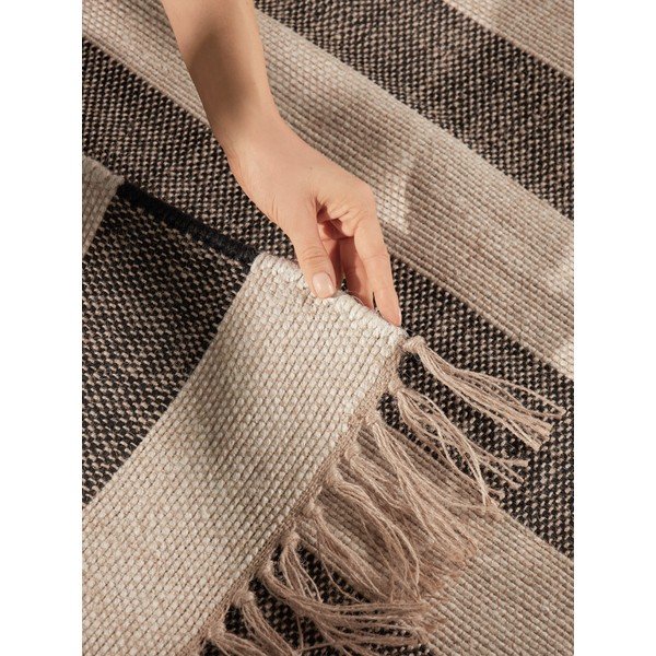 Must/kreemikas käsitsi kootud džuudist vaip 160x230 cm Playa - Hanse Home-image-2