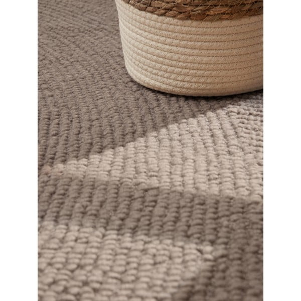 Taupe käsitsi kootud villane vaip 80x150 cm Eleni Taupe - Hanse Home-image-4