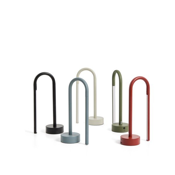 Punane metallist LED-laualamp (kõrgus 30 cm) Bow - Kave Home-image-3