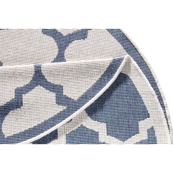 Sinine ja kreemikas õuevaip , ⌀ 200 cm Palermo - NORTHRUGS-image-4