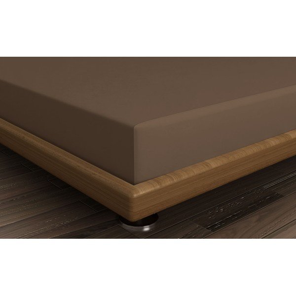 Pruun puuvillane kummiga lina 140x200 cm - Mijolnir-image-1