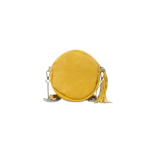 Žlutá kožená kabelka Infinitif Prunelle