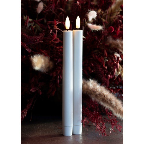 LED-küünlad 2tk komplektis (kõrgus 25 cm) Sille Tall Rechargeable – Sirius-image-1