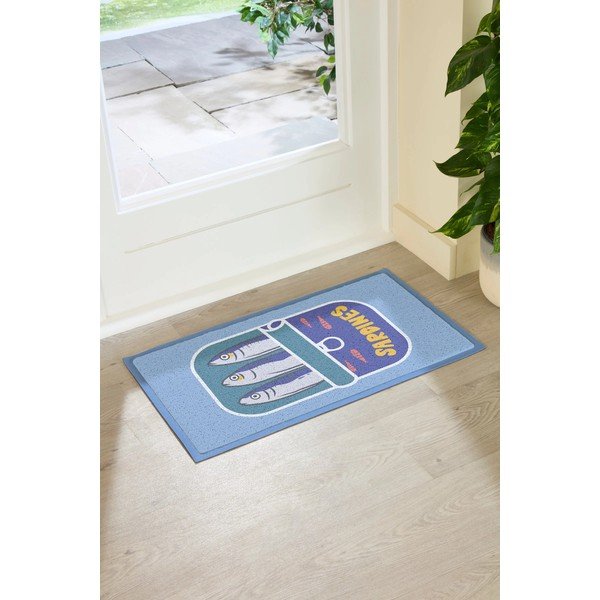 Matt taaskasutatud plastist 40x70 cm Sardine Tin - Artsy Doormats-image-2