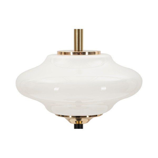 Valge/must laualamp klaasist varjuga (kõrgus 46 cm) Vintage - Mauro Ferretti-image-4