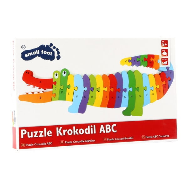 Hariduslik puidust puzzle Krokodilli ABC - Legler-image-3
