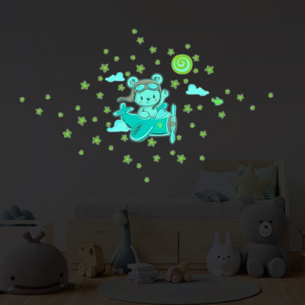 Laste seinakleebis 30x25 cm Pilot Bear - Ambiance-image-2