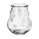 Valgest klaasist käsitöövaas (kõrgus 22 cm) Dam - noo.ma