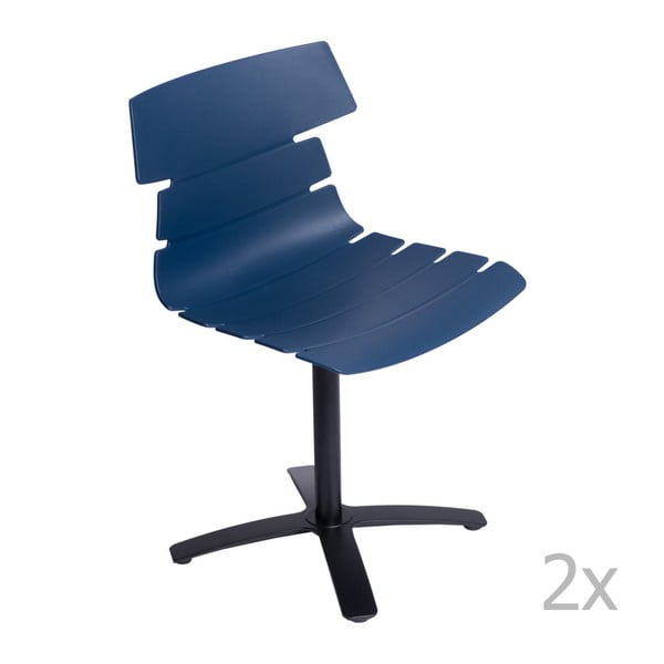 Sada 2 modrých židlí D2 Techno One