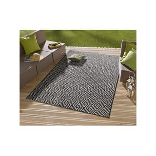 Must-valge õuevaip , 80 x 150 cm Karo - NORTHRUGS