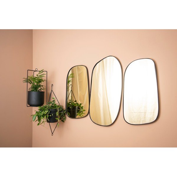 Must metallist rippuv istutuspott , kõrgus 36 cm Spatial - PT LIVING-image-1