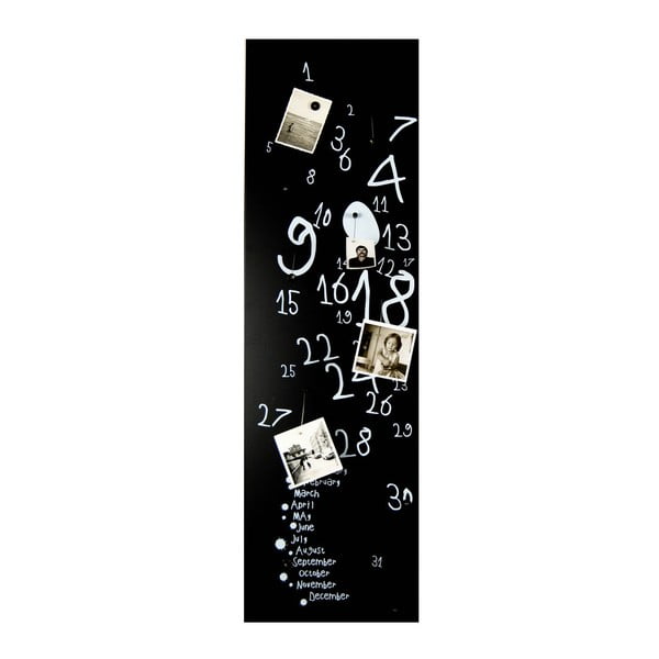 Magnetický kalendář Krok Black, 30x100 cm
